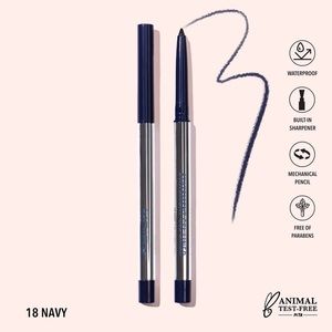 Moira Navy Blue Graphic Statement Gel Waterproof  Eyeliner Mechanical Pencil